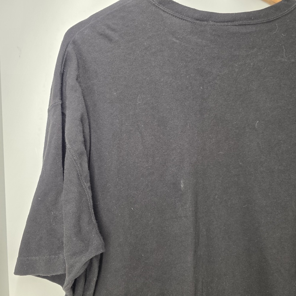 VTG 90s Looney Tunes Sports Hockey Embroidered Black Pocket Shirt Warner Bros XL - Picture 7 of 12